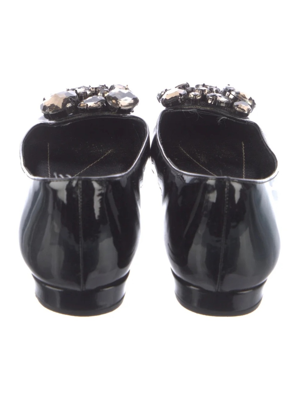 KATE SPADE $228 • fit like 6.5 • 2011 • Size 7 Black Patent Jewel Ballet Flats - Picture 8 of 12